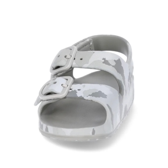Wonder Nation Toddler Boys Gray Camo EVA 2 Buckle Sandals Size 9/10 NEW - Picture 5 of 7